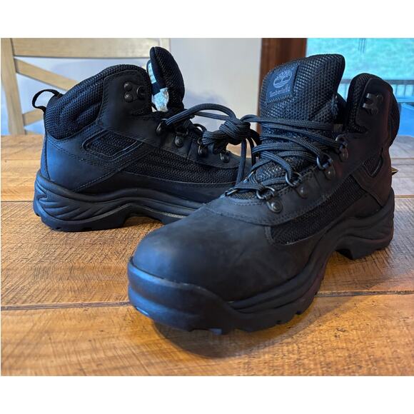 NEW Timberland Womens GORE-TEX Black Leather Work Outdoor Boots Size 10 - Picture 2 of 12